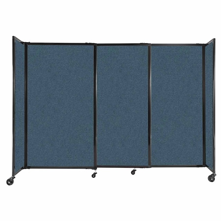 Versare StraightWall Sliding Portable Partition 7'2" x 5' Caribbean Fabric 1448554